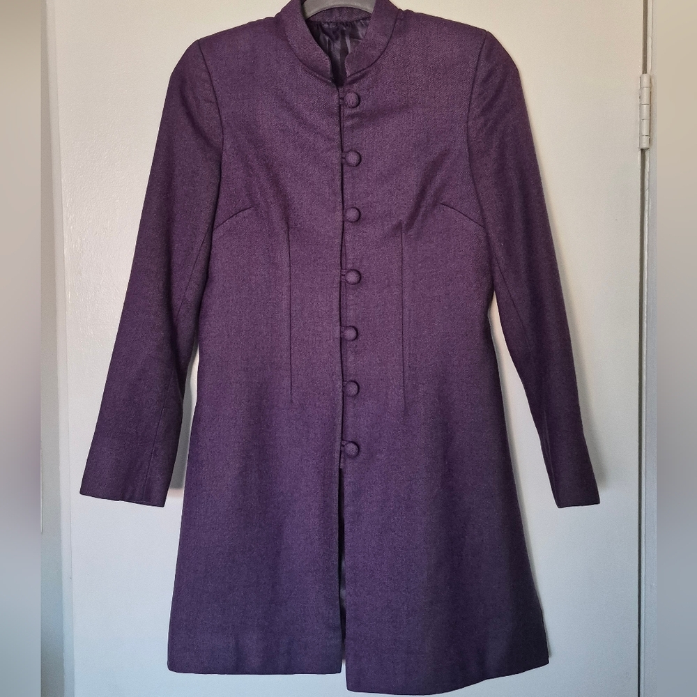Elegant Purple Women's Pea Coat